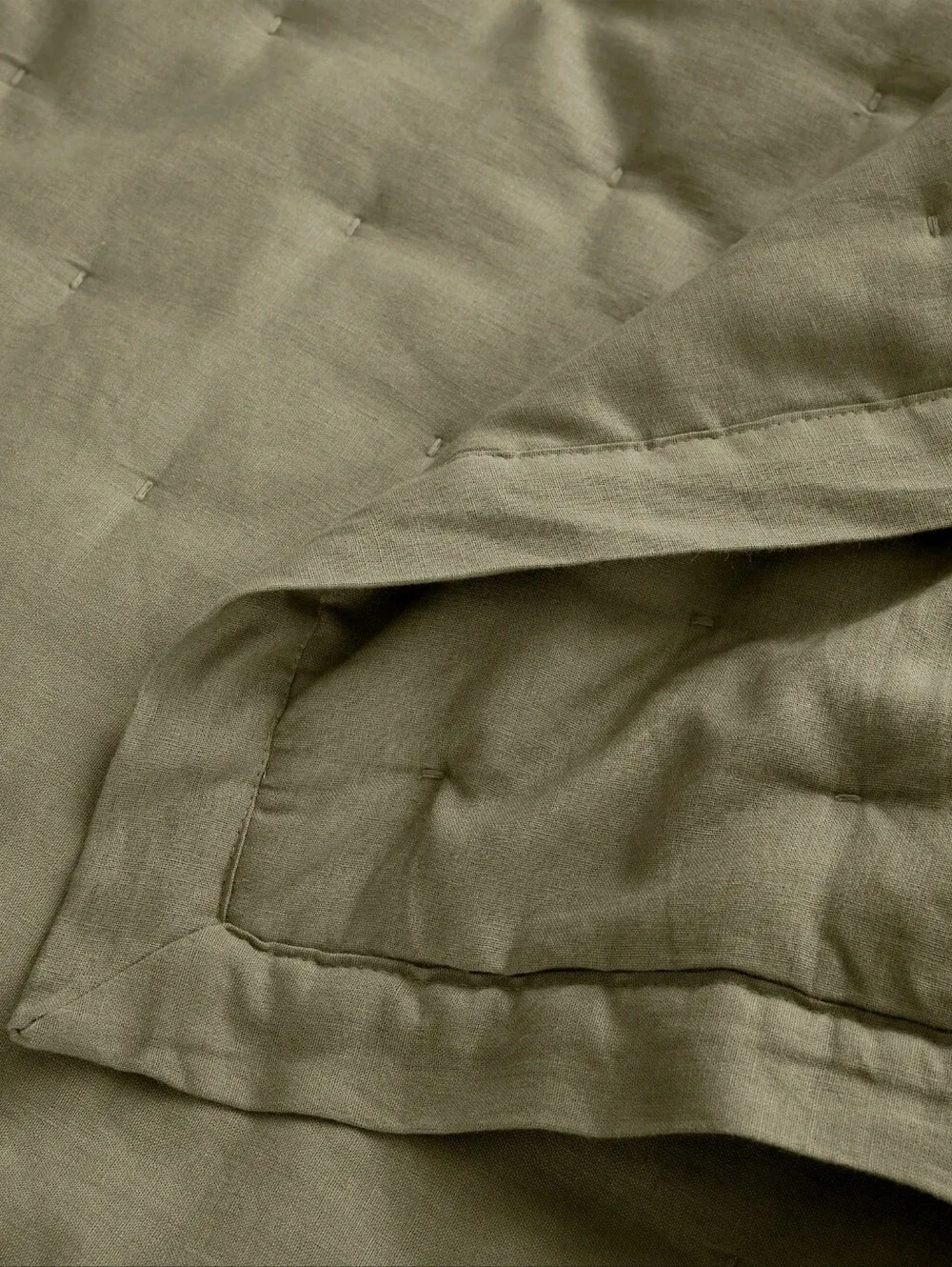 Quince European Linen Dream Quilt Willow Leaf King NEW